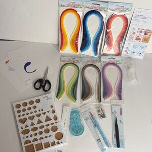 Vibrant Paper Quilling Strips Set